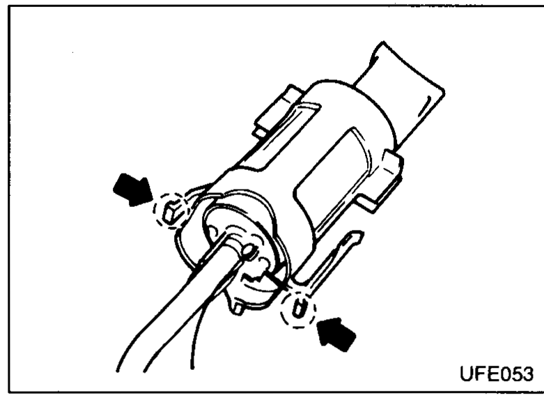 Top view of the fuel-tank access plate area after refitting, with a large 'Front' arrow at lower-left. Callout: 'Fuel tank access plate'.