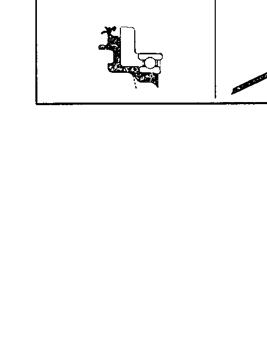 Cross-section view of the differential side oil seal installed in the CVT case for both LH and RH sides — dimension 'B' (axial protrusion) and 'A' (some seating depth) called out per RE0F21A model.