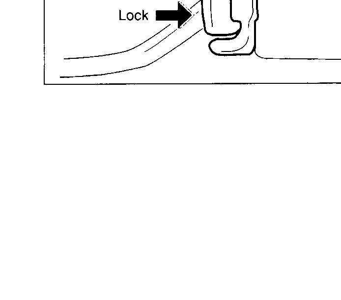 Close-up of the spiral cable connector with Lock/Unlock arrows showing slide direction to release the connector.