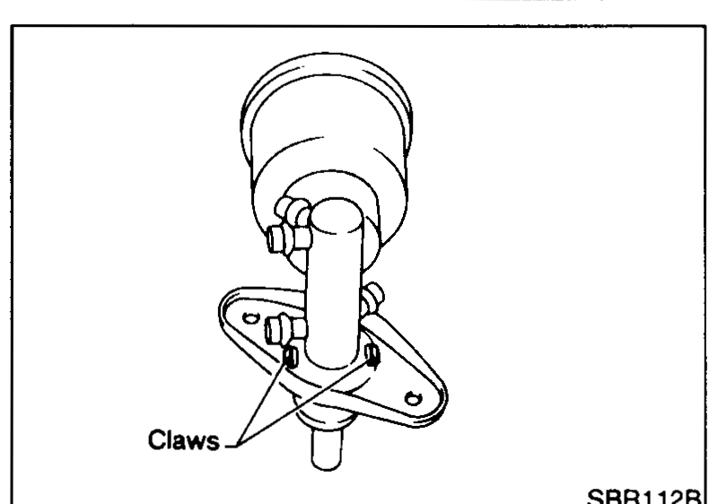 Detail showing how to bend claws of stopper cap inward.