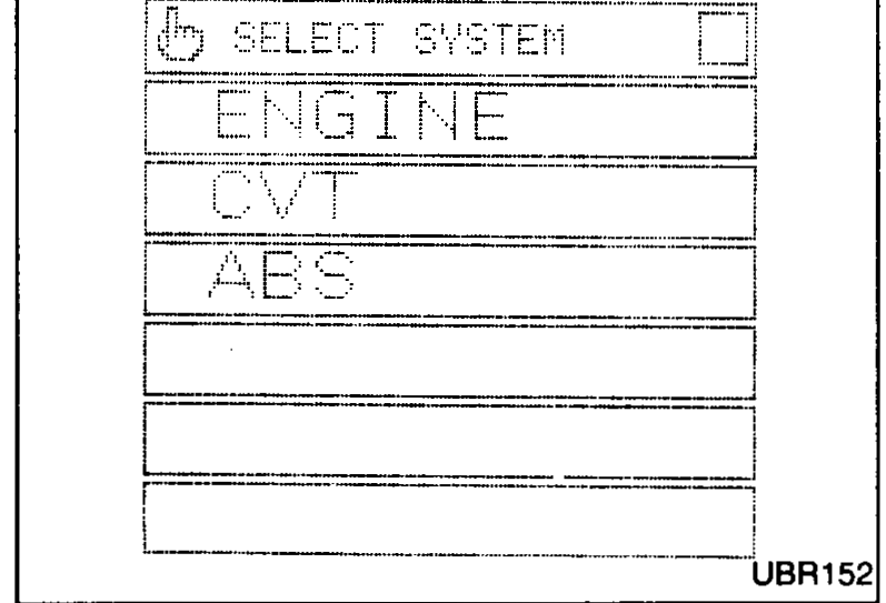CONSULT SELECT DIAG MODE screen showing 'SELF-DIAG RESULTS' option.