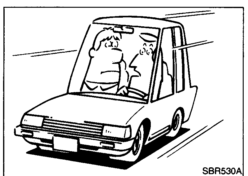 Drive vehicle at low speed — same illustration as BR-51, prerequisite for stored-fault read.