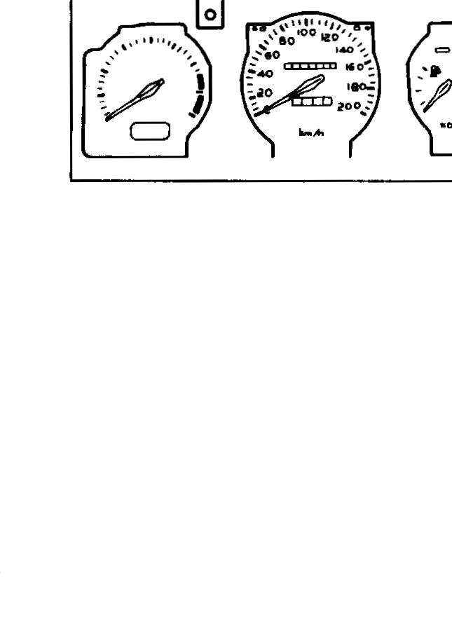 Instrument pack rear PCB — fuel gauge, temperature gauge, tachometer module visible.
