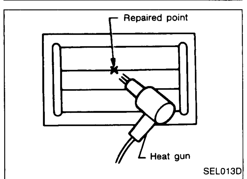 After 10-minute cure — repaired point continuity test with ohmmeter.