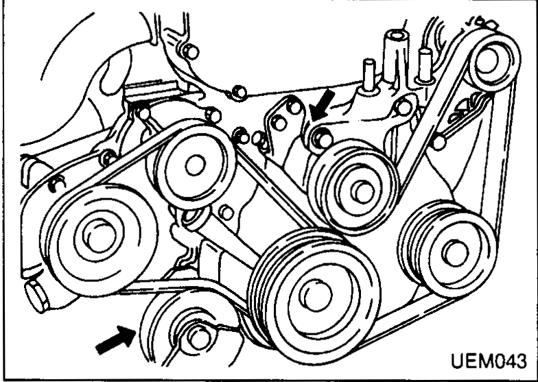 Top view of the cylinder head showing the four ignition coil locations with numbered loosening sequence callouts 1-6. Caption: 'Loosen in numerical order.'