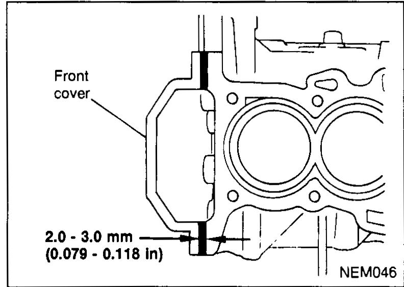 Idler shaft installed at the engine front with the dowel pin location visible. Callouts: 'Dowel' (top) and 'Idler shaft' (centre).