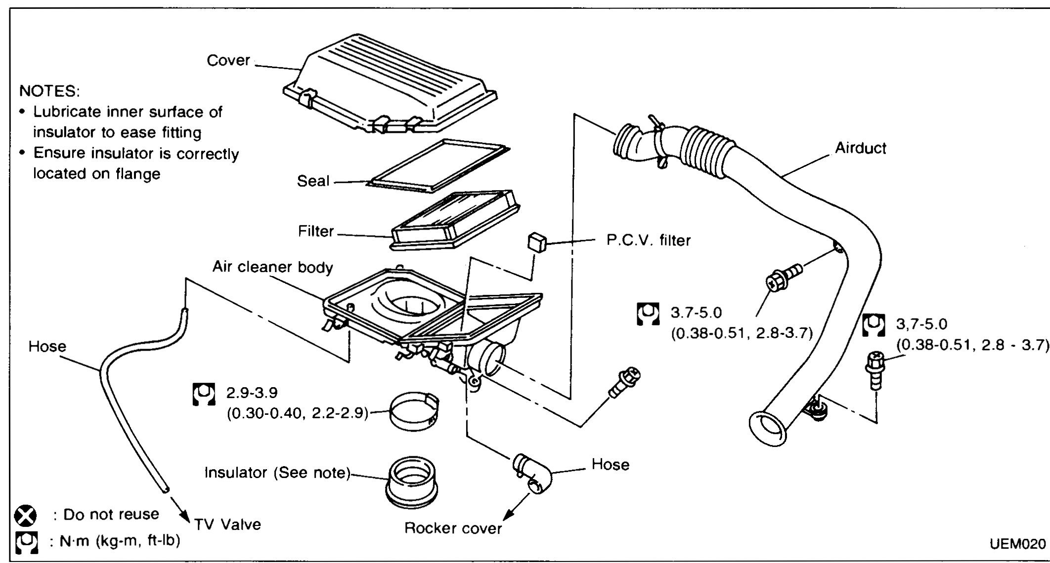 OUTER COMPONENT PARTS — Air Cleaner / Intake Manifold & Fuel System