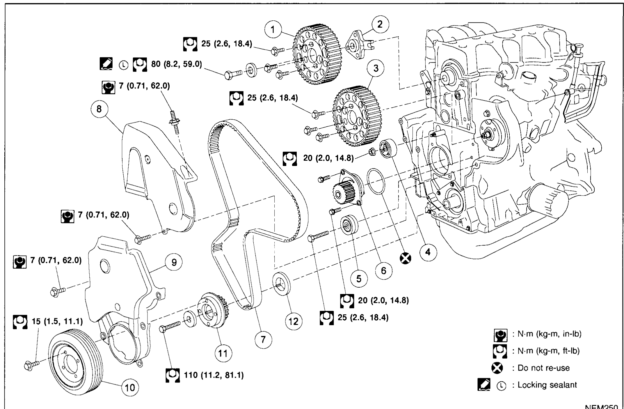 TIMING BELT — Cautions and Parts Diagram (Supplement-V)