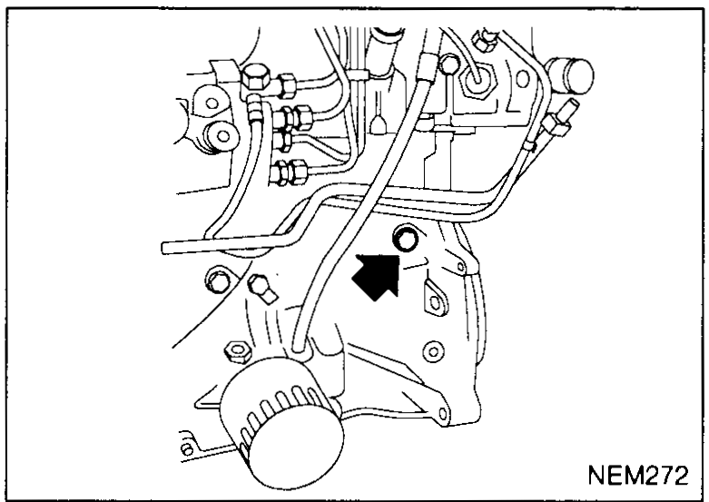 Front exhaust tube at the manifold flange with arrows pointing at the fixing bolts — illustrates Removal step 2 (remove front exhaust tube).