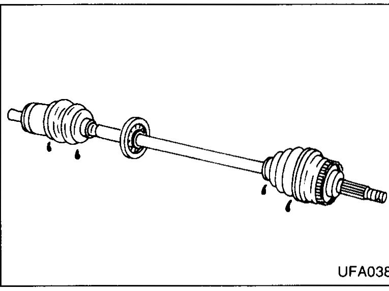 Top-down schematic showing the left and right front wheels each turned and forming a 'V' between an 'A' (inside) ray and a 'B' (outside) ray. A 'Front' arrow points up between the wheels. Legend: 'A: Inside, B: Outside'.