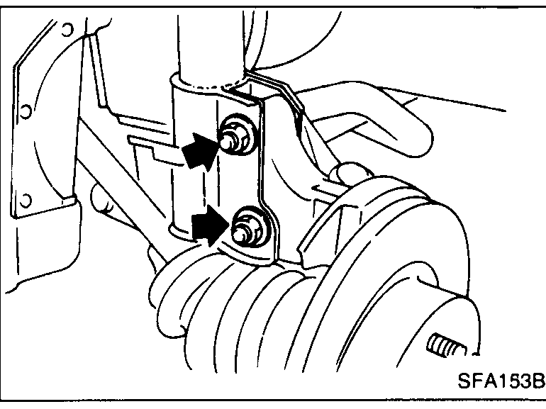 Photo of a hand tapping the centre of the wheel hub with a hammer/drift to separate the drive shaft from the knuckle. Star symbols mark the wheel-stud positions; the bottom callout reads 'Wheel bearing lock nut'.