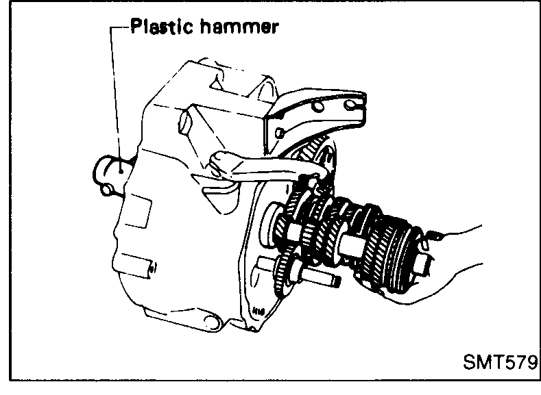 Use a suitable tool (torx-bit driver) to remove the three bearing-retainer screws on the clutch-housing side. One of the three screws is torx-type and must be removed with the proper tool.