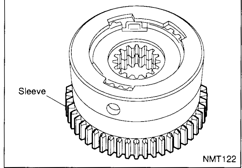 Punch inserting the ball; the hub has been rotated so that notch B (labelled) aligns with hole no. 2 of the tool.